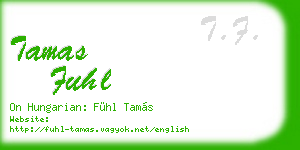 tamas fuhl business card